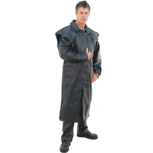 Heavy Leather Duster Trench Coat #M800Z