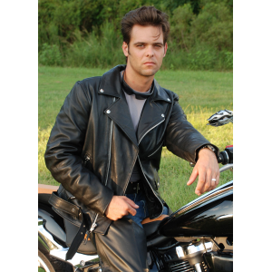 Men's Top Quality Ultra Premium Leather Concealed Pockets Motorcycle Jacket #M208GZK