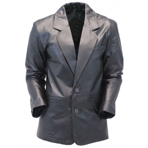 Two Button Lambskin Leather Blazer / Sports Coat #M118K