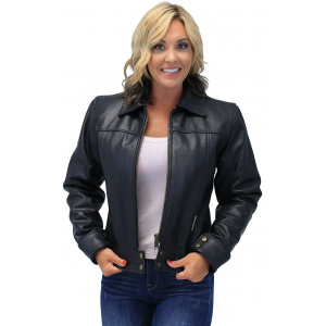 Tough Lady Heavy Cowhide Leather Jacket #L1401192ZK