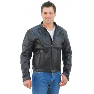 Vented Eagle Vented Leather Motorcycle Jacket #M305VZ