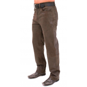 Rich Brown Leather Pants #MP754N