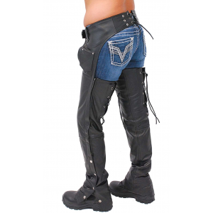 Leather Chaps w/Adjustable Lace Thigh #C1115L