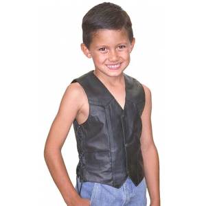 Childrens Side Lace Leather Vest #KV473LK