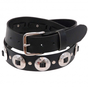Heavy Solid Leather Concho Belt - SPECIAL #BT3CK
