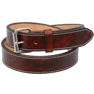 Double Layer Extra Heavy Vintage Brown Leather Belt Stitched #BTA2143XXN