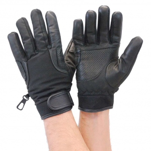 Lightweight Perforated Leather & Nylon Riding Glove #GMC33VK