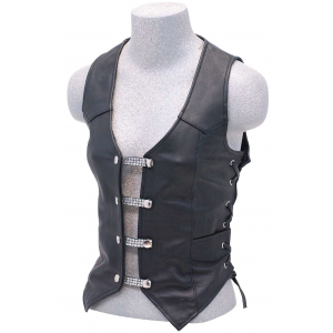 2.5'' Crystal & Leather Vest Extenders (set of 4) #VC14100SCK