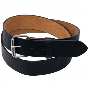 Plain Economy Black Leather Belt BT010K