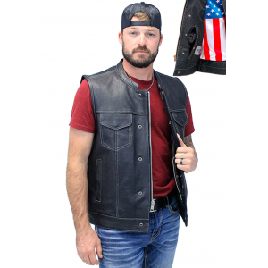 Concealed Pocket USA Flag Club Vest w/Easy Access Pocket #VM6665GFK