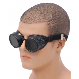 Steampunk Antiqued Black Welder Sunglasses #SGG68742K