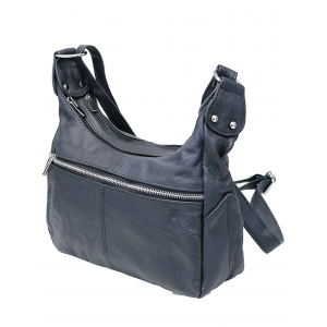 Medium Size Double Zip Top Leather Purse #P027K