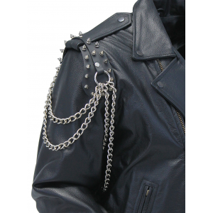 Updated Spiked Leather Epaulet Chains #AE2011CSP
