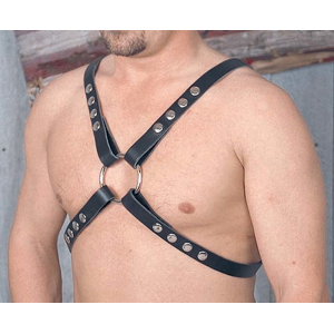 Unisex Double Ring Leather Harness #UM101HK