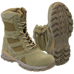 Mens Tan Comp Toe Forced Entry Tactical Zip Boots #BM57641ZLT