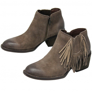 Born Vintage Taupe Fringed Ankle Boot #BL26517ZFT