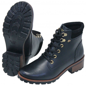 Womens Black Lace-Up 1 Ankle Boot #BL140120LK