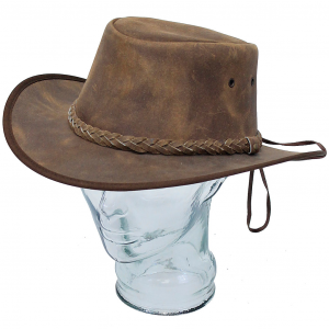 Crazy Horse Rustic Brown Cowboy Hat w/Braid #H1271SBN