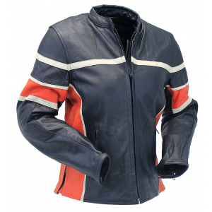 Women's Black & Orange Armor Jacket #L25AZOK