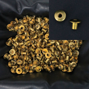 1000 pcs 7mm Solid Brass Female Chicago Screw Rivets #Z5038PBR