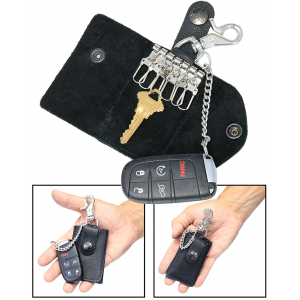 Leather Key Fob Snap Key Case with Claw Clip #AC22050PKK
