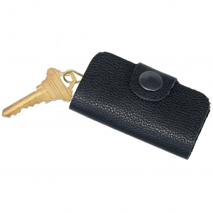 Black Leather Key Case w/snap #AC2201K