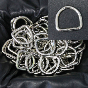 100 pcs 1.25" Heavy Nickel Plated D-Rings #ZD7802S