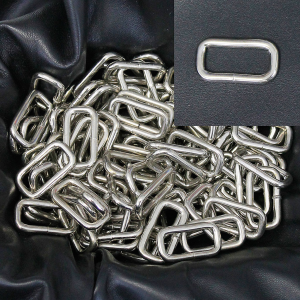300 pcs 1" Nickel Plated Rectangle Rings #ZD100S