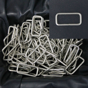 300 pcs 1.25" Nickel Plated Rectangle Rings #ZD125S