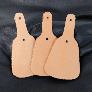 Bell Shaped 8 oz Rawhide Leather Key Fob Blanks #ZKF2207BEL