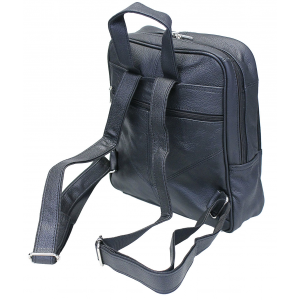 Tablet Size Black Leather Small Backpack #BP33070K