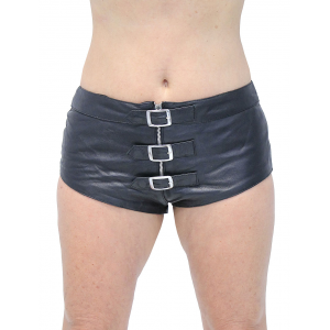 Buckle Front Leather Skimpy Hot Pants #SH31090BUK