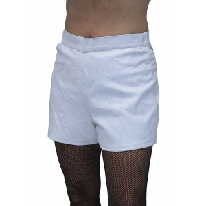 White Leather Bootie Shorts #SH11038W