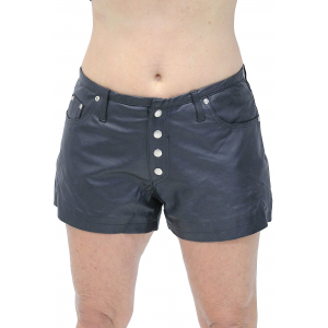 Ladies Snap Front Leather Pocket Shorts #SH31100SK