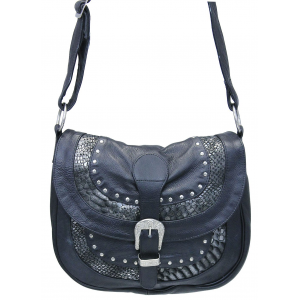 Stud and Snake Inlay Leather Purse #P9749SNAK