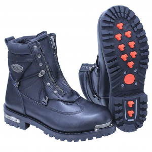 Mens Double Zipper Motorcycle Ankle Boot #BM10006ZZK