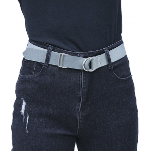 Soft Gray Leather Double D-Ring Belt #BT126SDDG