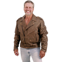 Rich Brown Genuine Leather Jacket for Men #M38ZN