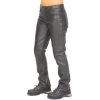 Women's Mid-Rise Premium Cowhide Leather Pants #LP711K