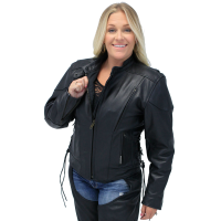 Vented Eagle Leather Jacket for Women #L356VZ
