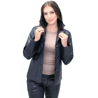 Women's Lambskin Leather Pocket Blazer Coat #L2491PPK