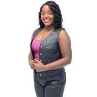 Women's Classic Leather Vest #VL104SP