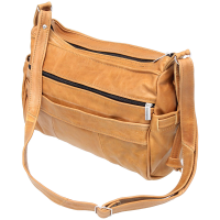 Extra Large Brown Leather Purse W/Side Phone Pockets #P4181XN