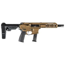 Christensen Arms CA9MM 9mm 7.5" 1:10" M-LOK Burnt Bronze AR Pistol w/SBA3 Tactical Brace 801-11006-01