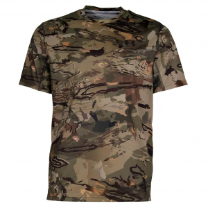 Under Armour Iso-Chill Brushline Short Sleeved T-Shirt UA Forest 2.0 Camo/Black