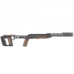 AKILA Chassis System Suitable for Blaser R8 Bolt Action Rifle w/Walnut Fittings, Folding RH/LH w/AKILA Adj. Buttstock