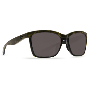 Costa Anaa Shiny Olive Tortoise on Black Frame Sunglasses w/Gray 580P Lenses 06S9053-90530455