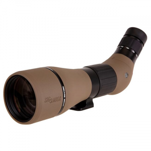 Sig Sauer OSCAR8 Spotting Scope, 27-55x80mm, HDX Lens, Angled Eyepiece, FDE SOO82001