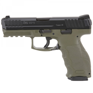 HK VP9 9mm Green Pistol w/(2) Mags, (2) Add'tl Backstraps, & Sets of Lateral Grip Plates