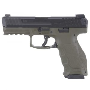 HK VP9 9mm Green Pistol w/(3) Mags, Night Sights, (2) Add'tl Backstraps, and Sets of Lateral Grip Plates
